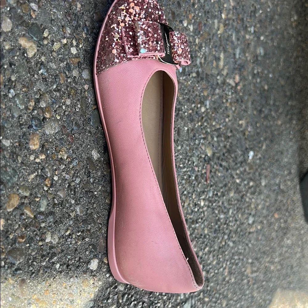 Salvatore Ferragamo Pink Glitter Kids Dress Shoes - Picture 8 of 9